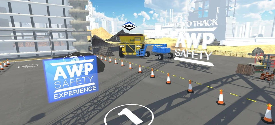 Une machine industrielle complexe transformée en scénario de formation VR, avec un environnement réaliste et une utilisation continue sur salon.