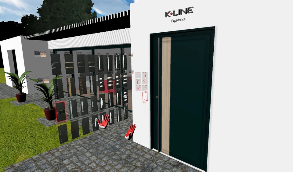 Un showroom virtuel pour parcourir, comparer et configurer plus de 50 références de portes dans un espace qui tient dans un casque.